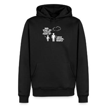 Funny Cloud Computing Papa Und Sohn - Männer Premium Bio Hoodie - Schwarz - Vorne - Nico (187cm)