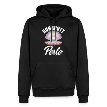 Ruhrpott Perle - Männer Premium Bio Hoodie - Schwarz - Vorne - Nico (187cm)