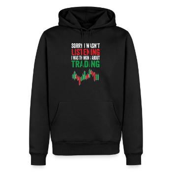 Day Trading Trader Boursière actions Bitcoin Argent Stock - Sweat à capuche Premium bio Homme - noir - Devant - Nico (187cm)
