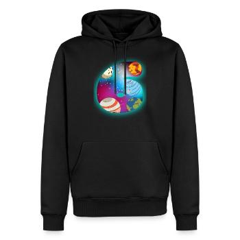 ICH BIN 6 6 Geburtstag Junge 6 Jahre Weltraum - Männer Premium Bio Hoodie - Schwarz - Vorne - Nico (187cm)
