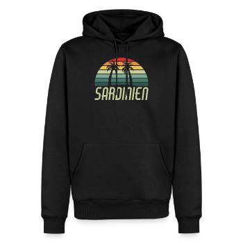 Sardegna sardegna - Felpa con cappuccio ecologica premium da uomo - nero - Fronte - Nico (187cm)