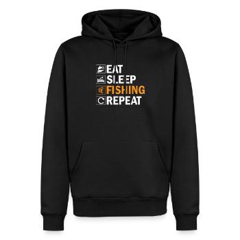 Angeln Fischfang Köder T-shirt Lustig - Männer Premium Bio Hoodie - Schwarz - Vorne - Nico (187cm)