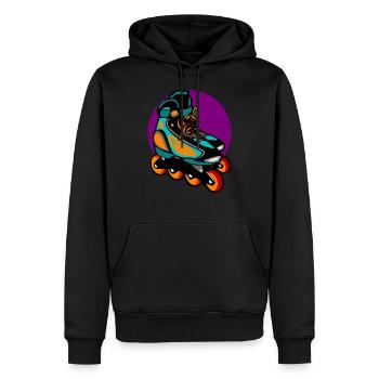 Inline-Skater - Männer Premium Bio Hoodie - Schwarz - Vorne - Nico (187cm)