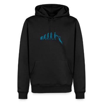 Plongée Libre Evolution Apnoetaucher - Sweat à capuche Premium bio Homme - noir - Devant - Nico (187cm)