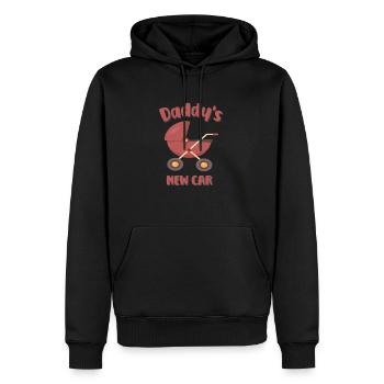 La nouvelle voiture de papa - poussette - bébé - Sweat à capuche Premium bio Homme - noir - Devant - Nico (187cm)