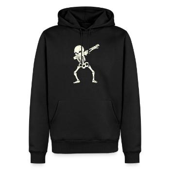 Squelette de dabbing Halloween 2021 Enfants Rapide - Sweat à capuche Premium bio Homme - noir - Devant - Nico (187cm)