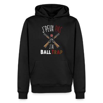 J'peux pas j'ai BallTrap - Sweat à capuche Premium bio Homme - noir - Devant - Nico (187cm)