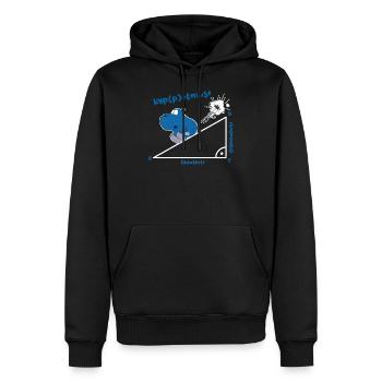 Hyppotenuse Abi Schule lustiges Hippo - Männer Premium Bio Hoodie - Schwarz - Vorne - Nico (187cm)
