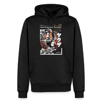 Japanischer Art Style Koi Fisch - Männer Premium Bio Hoodie - Schwarz - Vorne - Nico (187cm)