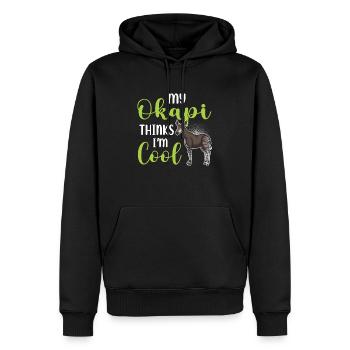 Okapi Giraffe Afrika Safari Zebra Wildnis Tiere - Männer Premium Bio Hoodie - Schwarz - Vorne - Nico (187cm)