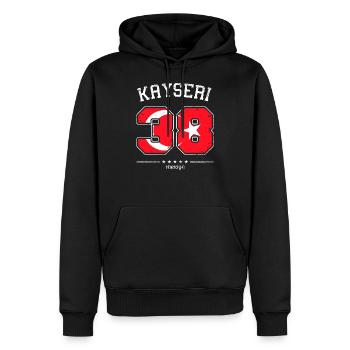 Kayseri 38 Retro Türkei - Männer Premium Bio Hoodie - Schwarz - Vorne - Nico (187cm)