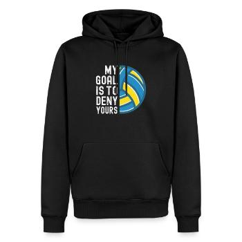 Waterpolo Schwimmen Wassersport Wasserball Trainer - Männer Premium Bio Hoodie - Schwarz - Vorne - Nico (187cm)