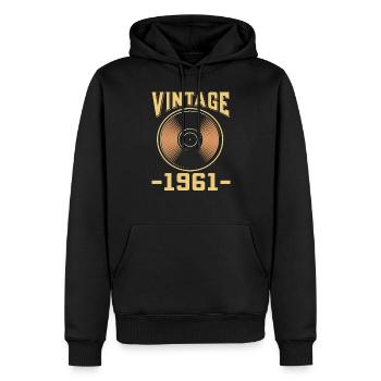 Vinyle Tourne-disques Musique de collection Disques - Sweat à capuche Premium bio Homme - noir - Devant - Nico (187cm)