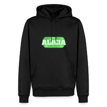 Gesundheit Alicia - Männer Premium Bio Hoodie - Schwarz - Vorne - Nico (187cm)