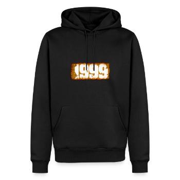 1999 - Sweat à capuche Premium bio Homme - noir - Devant - Nico (187cm)