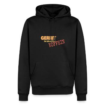 braucht Gerrit - Männer Premium Bio Hoodie - Schwarz - Vorne - Nico (187cm)