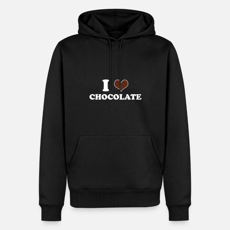 J’adore le chocolat - Sweat à capuche Premium bio Homme - noir