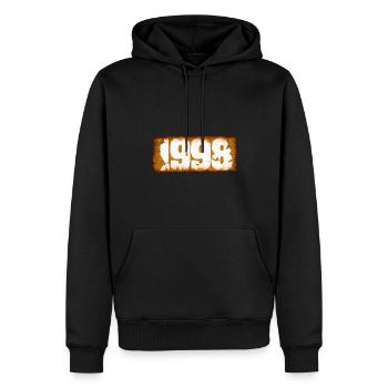 1998 - Men’s Premium Organic Hoodie - black - Front - Nico (187cm)