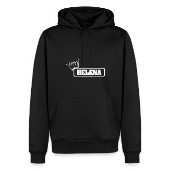 Princesse Hélène - Sweat à capuche Premium bio Homme - noir - Devant - Nico (187cm)