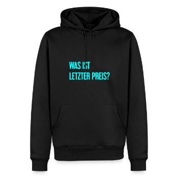 What is last price? - Men’s Premium Organic Hoodie - black - Front - Nico (187cm)