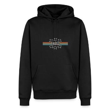 Stern Fritz - Männer Premium Bio Hoodie - Schwarz - Vorne - Nico (187cm)
