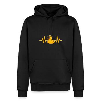 Quietscheentchen Quietscheente Gummiente - Männer Premium Bio Hoodie - Schwarz - Vorne - Nico (187cm)