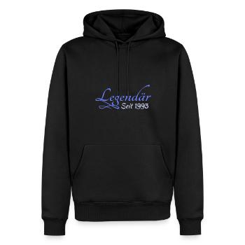 Heldin 1993 - Männer Premium Bio Hoodie - Schwarz - Vorne - Nico (187cm)