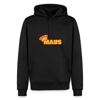 Krone für meine Maus und Freundin - Männer Premium Bio Hoodie - Schwarz - Vorne - Nico (187cm)
