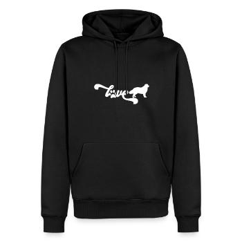 Neufundländer Newfoundland Hund - Männer Premium Bio Hoodie - Schwarz - Vorne - Nico (187cm)