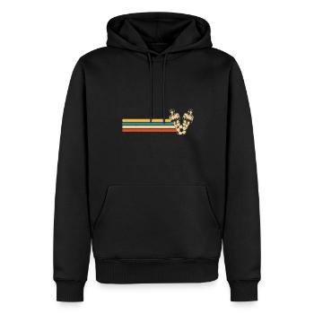 Retro Table Soccer Vintage Player Foosball - Männer Premium Bio Hoodie - Schwarz - Vorne - Nico (187cm)