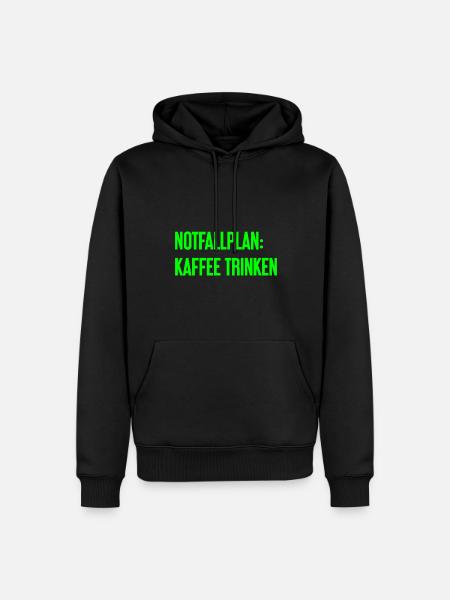 Coffee Contingency Plan - Men’s Premium Organic Hoodie - black