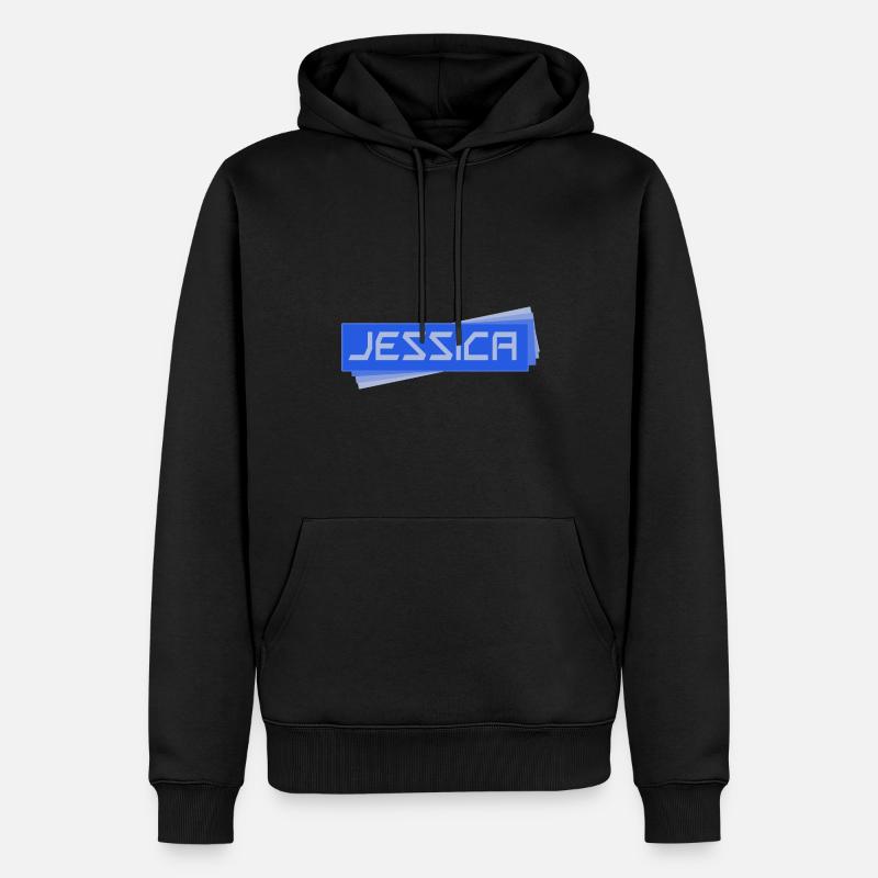 Jessica - Sweat à capuche Premium bio Homme - noir