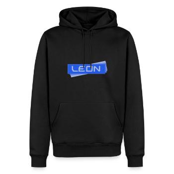Gift for leon - Men’s Premium Organic Hoodie - black - Front - Nico (187cm)