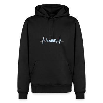 Raies pastenagues, raies manta, raies océaniques, raies - Sweat à capuche Premium bio Homme - noir - Devant - Nico (187cm)