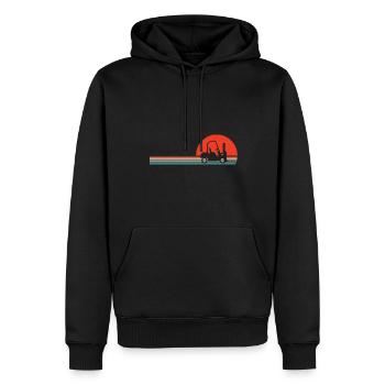 Cool Forklifter Vintage Forklift Driver Retro - Männer Premium Bio Hoodie - Schwarz - Vorne - Nico (187cm)