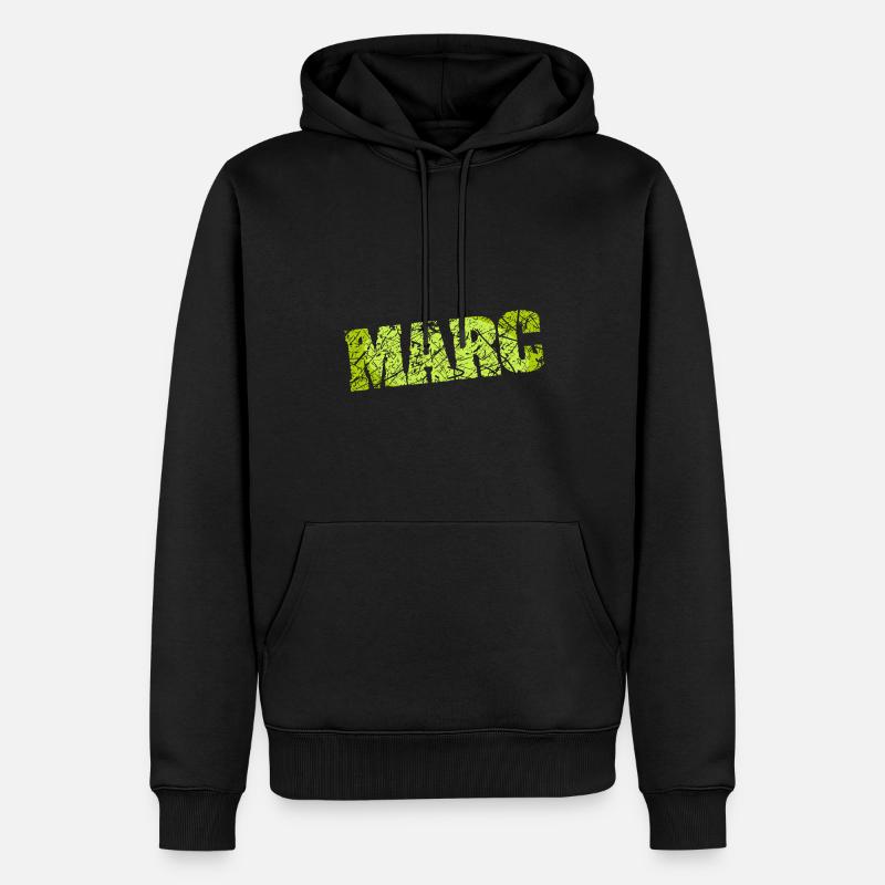 Marc als Marc - Männer Premium Bio Hoodie - Schwarz