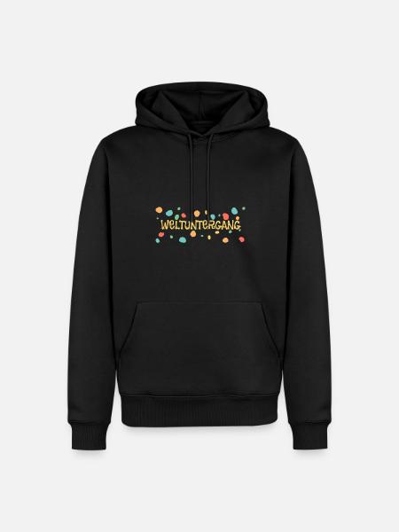Weltuntergang - Männer Premium Bio Hoodie - Schwarz