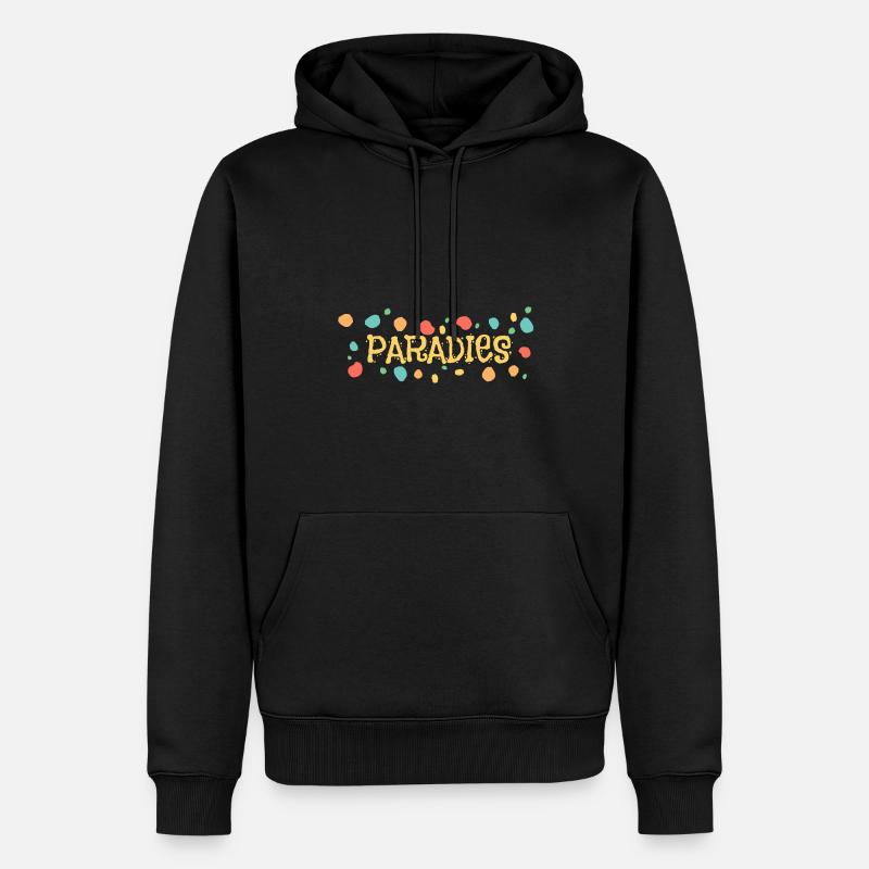 Le paradis comme paradis - Sweat à capuche Premium bio Homme - noir