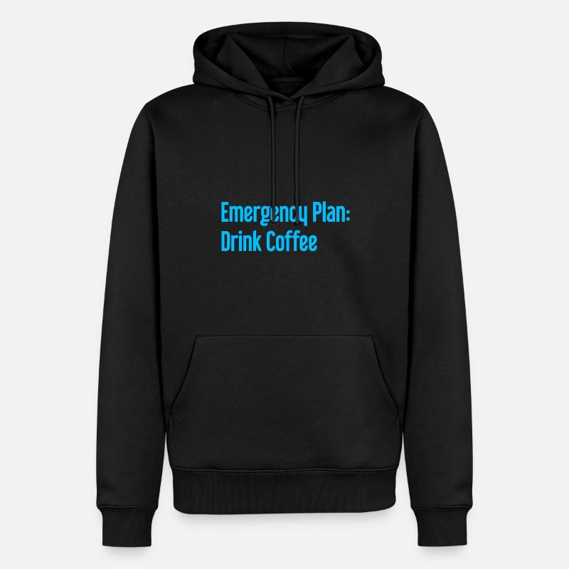 Coffee Contingency Plan - Men’s Premium Organic Hoodie - black