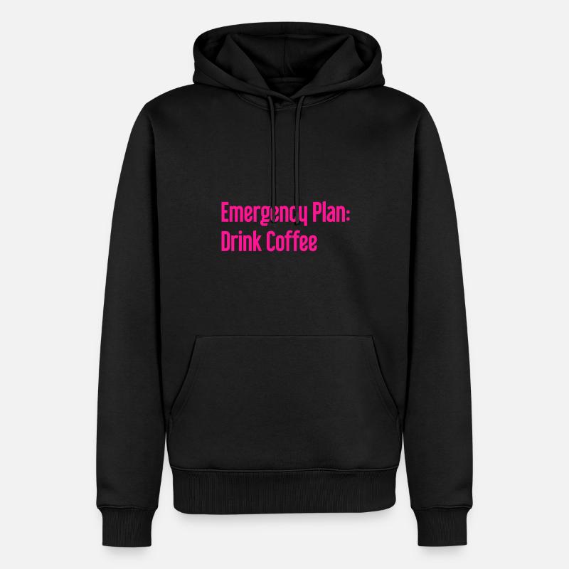 Coffee Contingency Plan - Men’s Premium Organic Hoodie - black