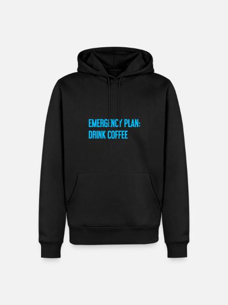 Coffee Contingency Plan - Men’s Premium Organic Hoodie - black