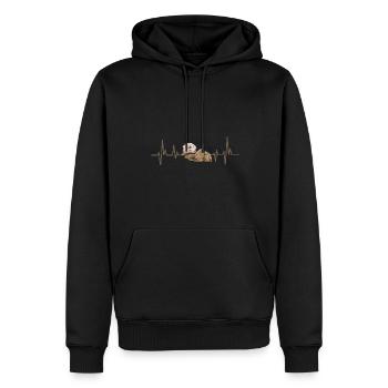 Seeotter - Männer Premium Bio Hoodie - Schwarz - Vorne - Nico (187cm)