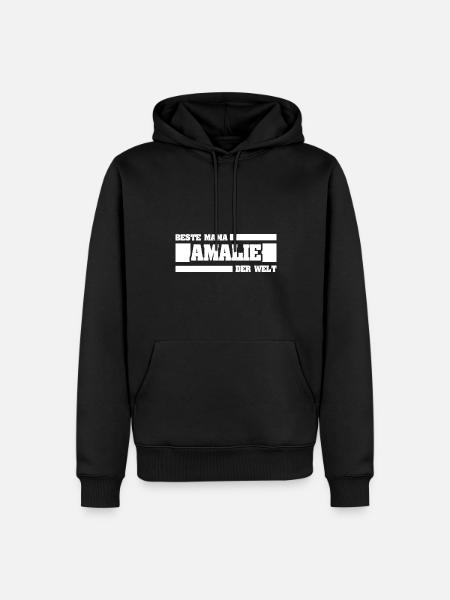 Mama Amalie - Männer Premium Bio Hoodie - Schwarz