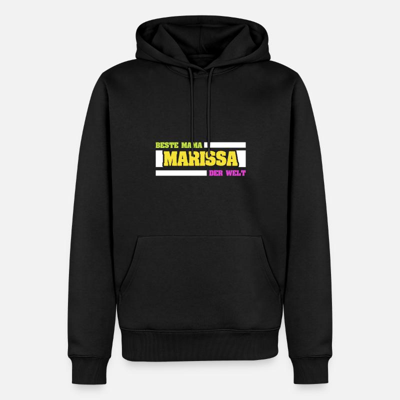 Marissa als Mutter - Männer Premium Bio Hoodie - Schwarz