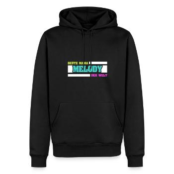 Melody as Mother - Men’s Premium Organic Hoodie - black - Front - Nico (187cm)