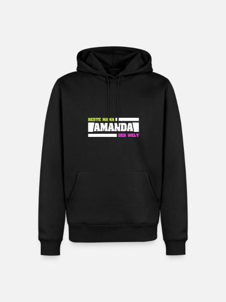 Mère Amanda - Sweat à capuche Premium bio Homme - noir