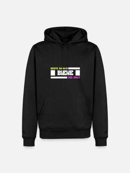 Mutter Biene - Männer Premium Bio Hoodie - Schwarz