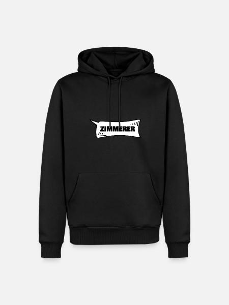 Carpenter as a speech bubble - Men’s Premium Organic Hoodie - black
