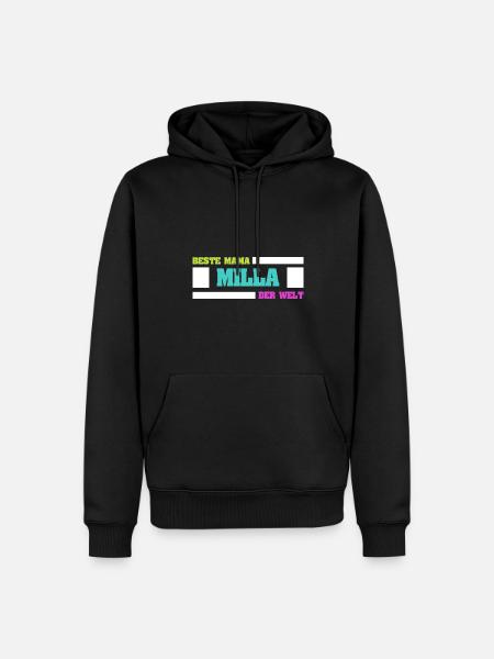 Mère Milla - Sweat à capuche Premium bio Homme - noir