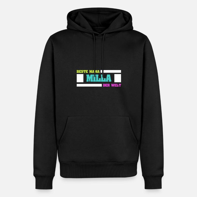 Mutter Milla - Männer Premium Bio Hoodie - Schwarz